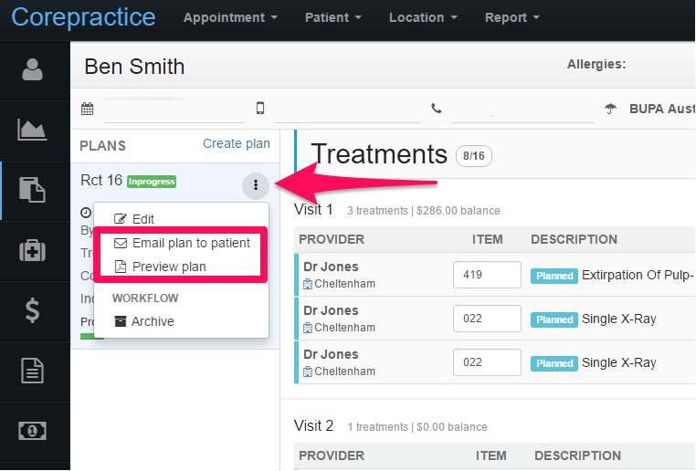 How To Print From The Patient S File Core Practice