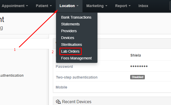 How to track Lab Order – Core Practice