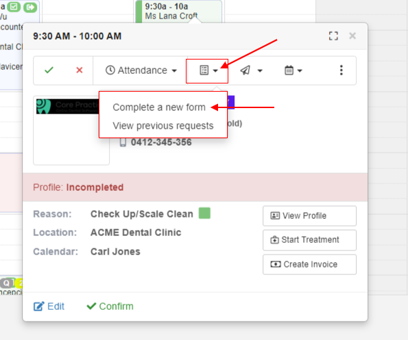 How to use Online Forms – Core Practice